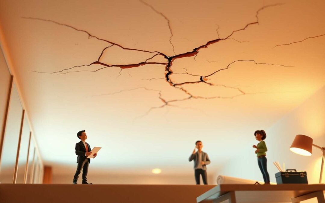 Fissure au plafond en copropriété : que faire et qui doit payer ?