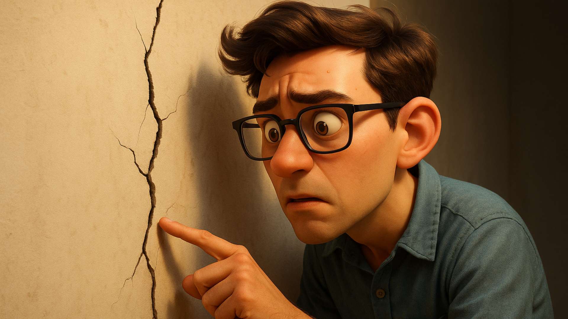 Fissures dans un mur