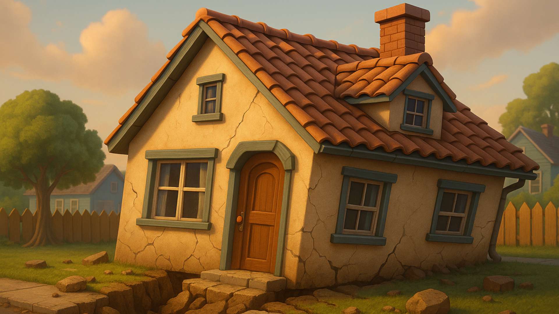 Maison qui s'affaisse assurance